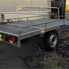 SUNTREX ダンプ式　軽トレーラー　車検あり　スノーモービル、バギー、バイクにの画像