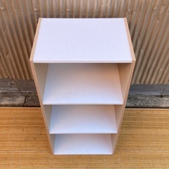 3段カラーボックス　ホワイト/ナチュラルの画像