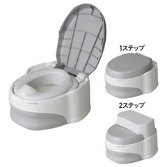 ほぼ新品【コンビ】洋式おまるでステップの画像