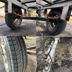 SUNTREX ダンプ式　軽トレーラー　車検あり　スノーモービル、バギー、バイクにの画像