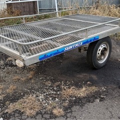 SUNTREX ダンプ式　軽トレーラー　車検あり　スノーモービル、バギー、バイクにの画像