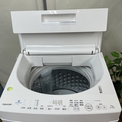 R422 ☀️ ジモティー限定価格！ TOSHIBA 洗濯機（7.0㎏) 20年製 AW-7D9 ⭐ 動作確認済 ⭐ クリーニング済の画像