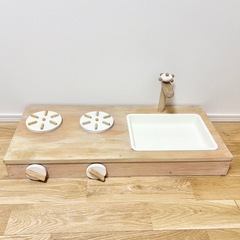 【木製】おままごとキッチンの画像