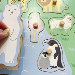 木製パズル　動物パズル　2枚セット　スリーコインズの画像