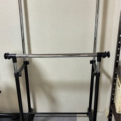 ハンガーラック(ダブル　キャスター付き)の画像