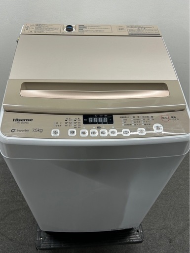 高年式★ハイセンス全自動洗濯機 HW-DG75C 2025年製　7キロ洗濯機