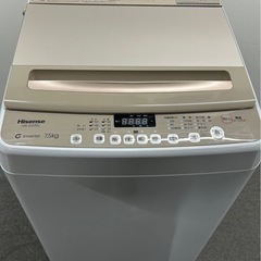高年式★ハイセンス全自動洗濯機 HW-DG75C 2025年製　7キロ洗濯機の画像