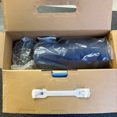 M2511-248 電動エアベッド EP-022 シングルタイプ ブルー 表面ベロア加工 急速電動エアポンプ付き 未使用品 外箱に保管汚れキズ有りの画像