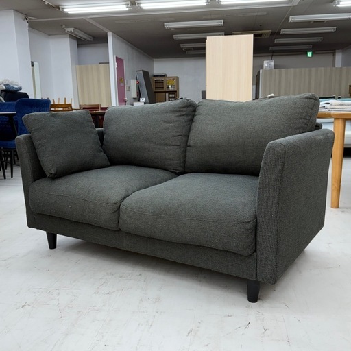 【超美品‼️】定価49,990円♪ニトリ 140cm幅2人掛けソファ ラヴソファ 布製グレー♪