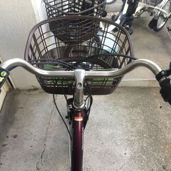 地域限定送料無料　ヤマハ　パス　ナチュラ　12,3AH　子供乗せ　パープル　アシスタ　ビビDX　神戸市　電動自転車　の画像