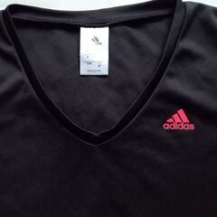 adidasアディダス Climaliteクライマライト ロゴ入り黒Ｔシャツ スポーツウェア 半袖 サイズXLの画像