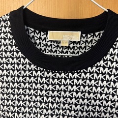 Michaelkors 中古美品　半袖ニット　MKロゴプリントTシャツの画像