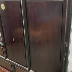 唐木 紫檀 飾り棚 茶棚 違い棚 茶箪笥 茶室 工芸品 高級 和家具 収納棚 和室 茶室 座敷 アンティーク 家具 昭和レトロ A0849の画像