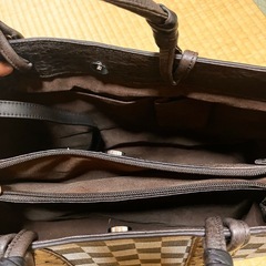 【新品、おまけ付き】バック　カバン　市松模様の画像