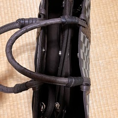 【新品、おまけ付き】バック　カバン　市松模様の画像