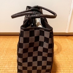 【新品、おまけ付き】バック　カバン　市松模様の画像