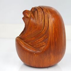 縁起物 あくび達磨 高さ12cm だるま ダルマ 欠伸 木製 札幌市 清田区 平岡の画像