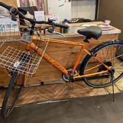 【前後タイヤ・チューブ新品！】7段変速　700×28cシティクロス　オレンジの画像