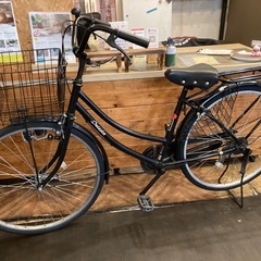 【チェーン新品！】シングルギア　26インチ自転車　ブラックの画像