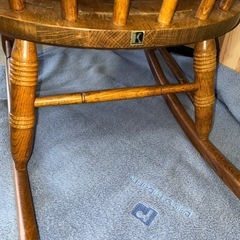 飛騨産業 キツツキマーク ロッキングチェア ヴィンテージ 木製 無垢 ナラ材 椅子 イス 中古品 ③の画像