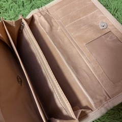 🌾✨ナチュラルでおしゃれ♡井草風編み込みデザイン長財布👜✨使いやすさ抜群＆個性的♡お試し価格100円！【長財布／ナチュラル／お手頃／中古】の画像