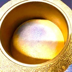 ★【商品名】★佐野宏采造　菊花模様香炉高岡銅器★美品★の画像