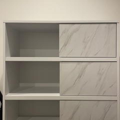 ラック キャビネット 奥行30 大容量 薄型 収納 棚 ロータイプ 木目調  LOWYAの画像