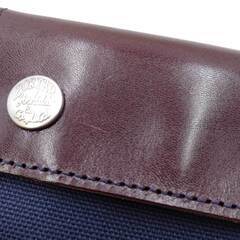 ポーター エッセンシャルデザイン 三つ折り財布 ネイビー/ブラウン ウォレット PORTERの画像