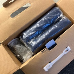 M2511-249 電動エアベッド EP-023 セミダブルタイプ ブルー 表面ベロア加工 急速電動エアポンプ付き 未使用品 外箱に保管汚れキズ有りの画像