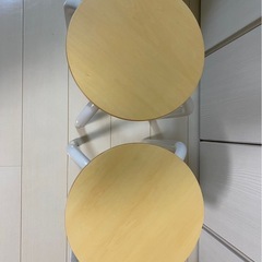 無印良品スチールパイプスタッキングスツールの画像