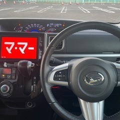 車検長い   4WD   タントカスタム　RSトップエディションSA2   28年　ターボ車　純正8インチナビ、TVフルセグ　アイドリングストップ　両側パワースライドドア　ハーフレザーシート　LEDヘッドライト　社外アルミホイール　訳あり　早い者勝ち　激安　格安の画像