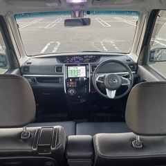 車検長い   4WD   タントカスタム　RSトップエディションSA2   28年　ターボ車　純正8インチナビ、TVフルセグ　アイドリングストップ　両側パワースライドドア　ハーフレザーシート　LEDヘッドライト　社外アルミホイール　訳あり　早い者勝ち　激安　格安の画像