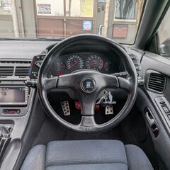 ローンは毎月23,500円～　日産　フェアレディZ　300ZX　Tバールーフ　ツインカム24バルブV6エンジン　大型リアスポイラー　エアロパーツ　RAYS VORKRACING LE37 FORGED鍛造17インチアルミホイール　ナルディステアリング　Tバールーフ　純正5速MT　社外マフラー　の画像