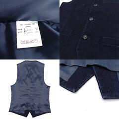 BLUE BLUE ブルーブルー 日本製 コーデュロイ ベスト ジレ 1 ネイビー メンズ ハリランの画像