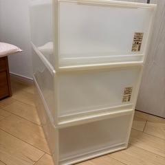 無印、衣装ケース、引き出し式、大、3台の画像