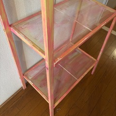 IKEAメッシュラック　アンティーク風ペイントの画像