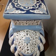 ★オシャレ　陶器エスニック　象 ゾウ　置き物　植木鉢置きの画像