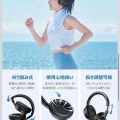 ワイヤレスヘッドホン　じゅうで充電式の画像