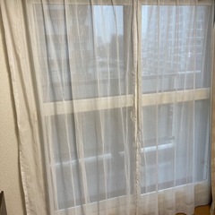 【ニトリ】カーテン2枚：大人気アルノーベージュ×レースカーテンセットの画像