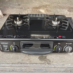 お引取り限定 美品 15年製 リンナイ 都市ガス用コンロ 2口ガステーブル RT31NHS-R 右強火 グリル未使用の画像