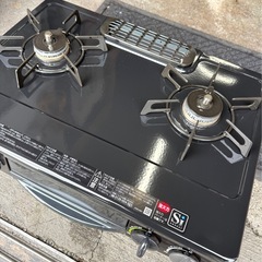 お引取り限定 美品 15年製 リンナイ 都市ガス用コンロ 2口ガステーブル RT31NHS-R 右強火 グリル未使用の画像