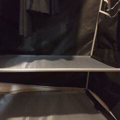 洋服ハンガーラック 黒（無料）の画像