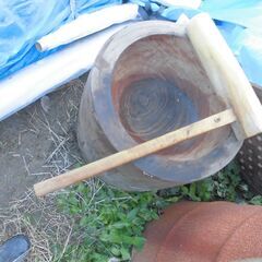 木臼と杵の画像