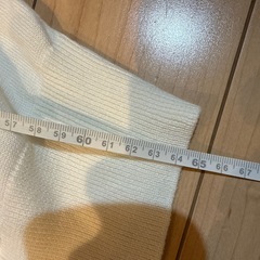 ナノユニバース　NANO UNIVERSE オフホワイトM クルーネックニット　メンズの画像