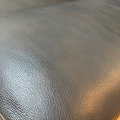 ダークブラウンレザーL字ソファの画像