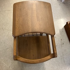 A2511-250 木製キッチンワゴン スチールメッシュ 2段 キズ汚れ有りの画像