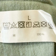 【未使用】ALMOND アーモンド 半袖Tシャツ ロゴ ブランドロゴ 刺繍 USAコットン 日本製 L GRASS TS2007S ユニセックスの画像