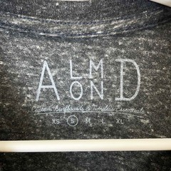 【未使用】Almond Surfboards アーモンド サーフ 半袖Tシャツ ロゴ S ブラック TS2014S ユニセックスの画像