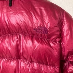 美品！THE NORTH FACE 蛍光ピンク ダウンジャケットの画像