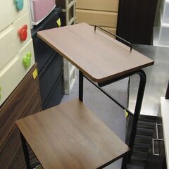 ニトリ レンジラック 幅49ｃｍ レンジ台 キッチン収納 スリム ブラウン×ブラック 札幌 手稲の画像